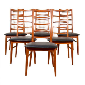 Set of 6 Danish Teak Koefoeds Hornslet Side Dining Chairs