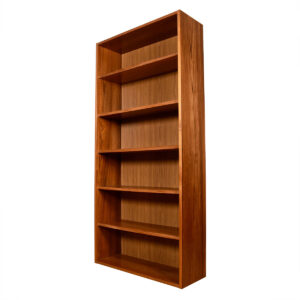 85.5″ Tall Teak Bookcase with Adjustable Shelves