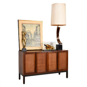 Mid Century Compact Walnut Cabinet-Sideboard | Dresser