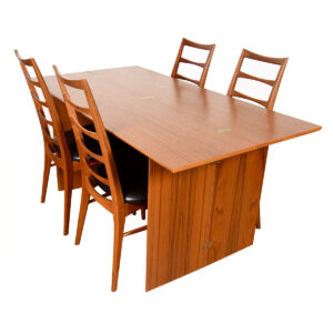 Convertible Danish Modern Teak Console | Dining Table | Desk