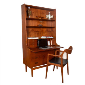 Danish-Modern Teak Bookcase | Display | Secretary