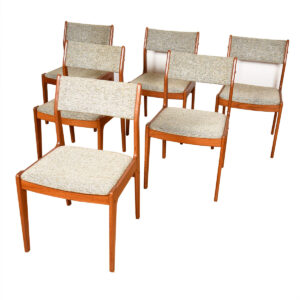 Set of 6 Side Danish Modern Teak Dining Chairs