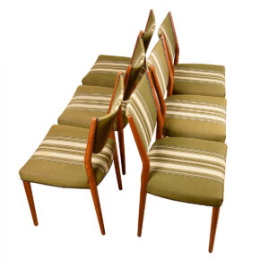 Elegant Set of 6 Danish Modern Dining Chairs