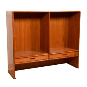 Stackable – or stand alone – Danish Teak Display Bookcase w: Drawers