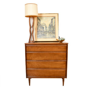 40″ x 43″ Mid-Century Modern Walnut Dresser