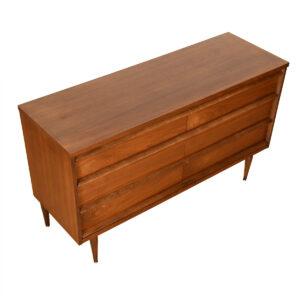 52″ Mid-Century Modern Walnut Dresser | Credenza