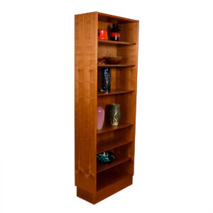 Danish Walnut 28″ Compact Adjustable Shelf Bookcase