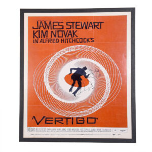 Framed Original Poster for the 1958 Hitchcock Movie “Vertigo”