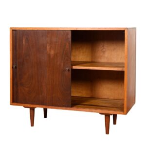 Two-Tone Mid Century Modern Small Door Cabinet