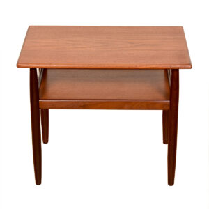 Danish Teak End | Accent Table with Shelf