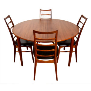 51″ Danish Teak Round Dining Table — No Leaves