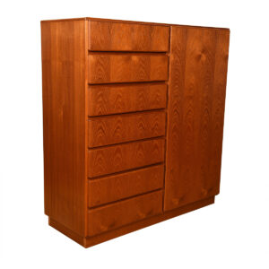 Danish Modern Gentleman’s Chest in Teak with Finished Back