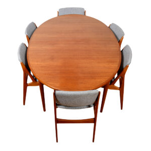 Arne Vodder Extra Large Danish Teak Oval Expanding Dining Table