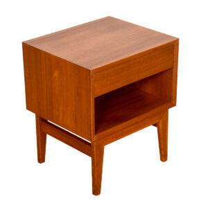 Adorable Pair of Danish Teak Nightstands | End Tables w: Finished Backsides!