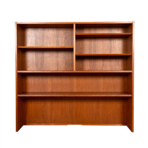 Danish Teak Open Adjustable Shelf Bookcase | Display Top