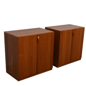 Two Pairs of Danish Modern Teak Stackable Cabinets | Dressers