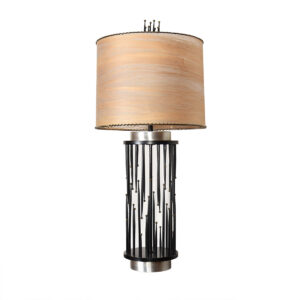 Stalactite Table Lamp in Fascinating Brutalist Style w. Original Matching Finial