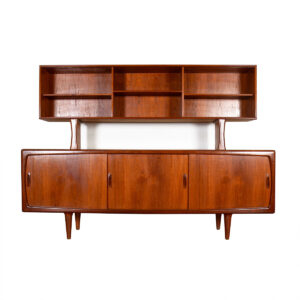 The Sultry Danish Teak Sideboard w. Smooth Rounded Edges + Optional Display Top
