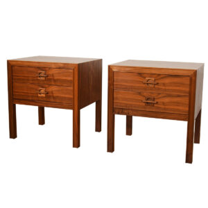 Sunshine in a Pair — Walnut Nightstands | End Tables w. Finished Backsides