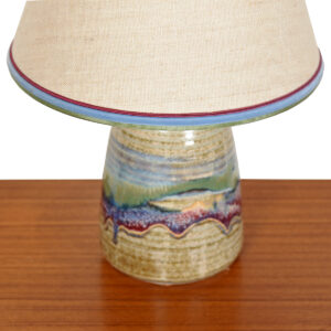 Danish Modern Colorful Accent Lamp w. Coordinating Shade