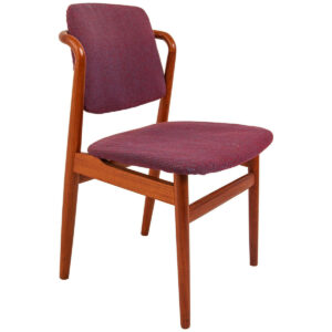 Set of 6 Danish Teak Dining Chairs with Sculpted Backrests