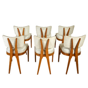 1950’s European Designed Dining Set — Expanding Table w. Atomic Legs + 6 Original Chairs
