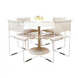Italian Modernism — The Spaghetti Chair 36″ Dinette Set by Fly Line