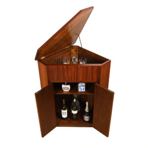 Dad’s Corner Storage | Bar Cabinet w. Flip Top + Adj Shelf in Walnut