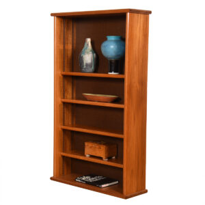 The Slim Line — Petite Teak Bookcases Stackable or Stand Alone w: Adj Shelves