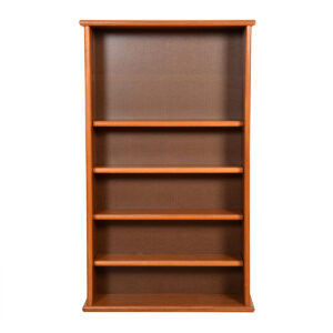 The Slim Line — Petite Teak Bookcase w: Adj Shelves