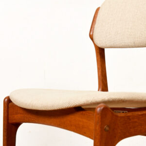Set of 6 Side Danish Teak Dining Chairs by Erik Buch