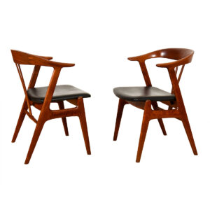 Pair of Torbjorn Afdal Teak Dining | Accent Arm Chairs for Bruksbo