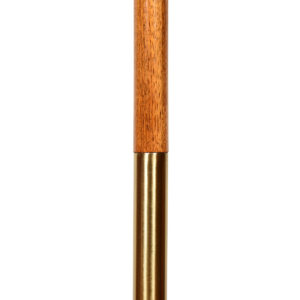 MCM Walnut Floor Lamp with Brass Detail
