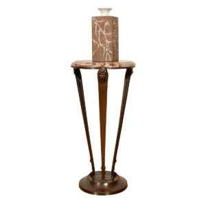 Petite Edwardian Style Marble-topped Accent Table | Plant Stand