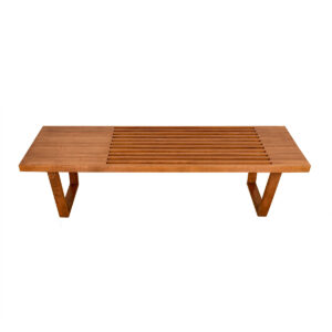 George Nelson Style Coffee Table | Bench | Media Platform w/ Off-Center Slats