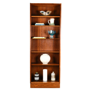Adjustable Shelf 28″ Bookcase — in Danish Modern Rosewood