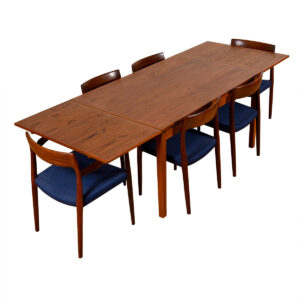 Danish Modern Teak Expanding Rectangle Dining Table