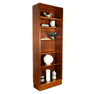 Adjustable Shelf 28″ Bookcase — in Danish Modern Rosewood