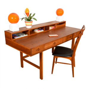 Lovig Danish Modern Teak ‘Flip-Top’ Partner’s Desk #2