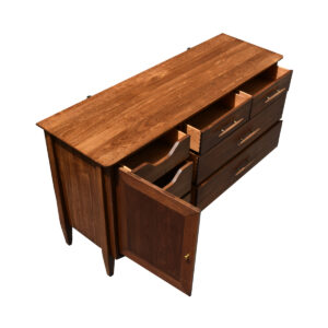 60” American Modernist 7-Drawer Walnut Dresser