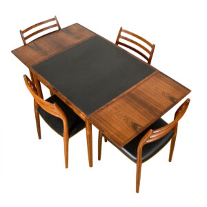 Square Expanding Flip-Top Game | Dinette Table in Danish Rosewood