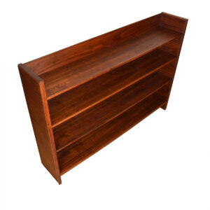 Shallow + Wide Black Walnut Bookcase w. Rich Grain