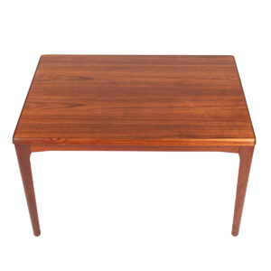Danish Teak (47” x 33”) Narrow + Expanding Dining Table w. Rounded Edges