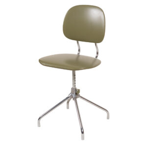 Stylized + Adjustable MCM Task | Desk Chair in Avocado + Chrome