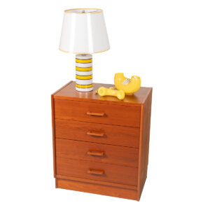 Scandinavian Modern 4-Drawer Chest | Nightstand in Teak