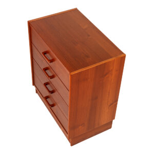 Scandinavian Modern 4-Drawer Chest | Nightstand in Teak