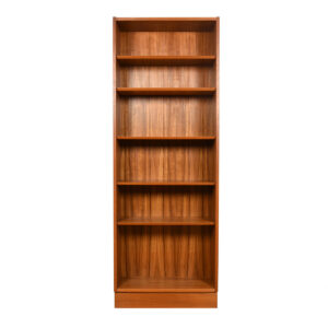 28″ Danish Modern Teak Bookcase w. Adjustable Shelves.