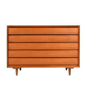 Sleek ‘n’ Teak Danish Modern 5-Drawer Dresser | Chest