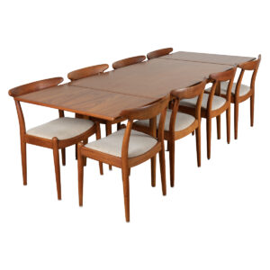 The W2 Chair by Hans Wegner — 8 in Matched Set of Oak + Teak