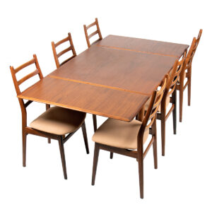 Apartment-Sized Square to Rectangular Danish Teak Dining Table for Moreddi